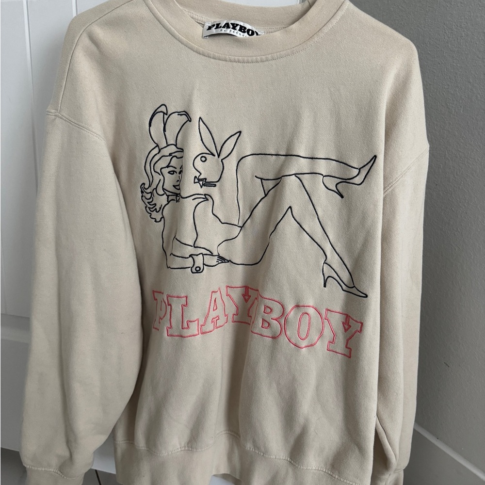 Pacsun Late Night Playboy Cotton Blend
Crewneck Sweatshirt